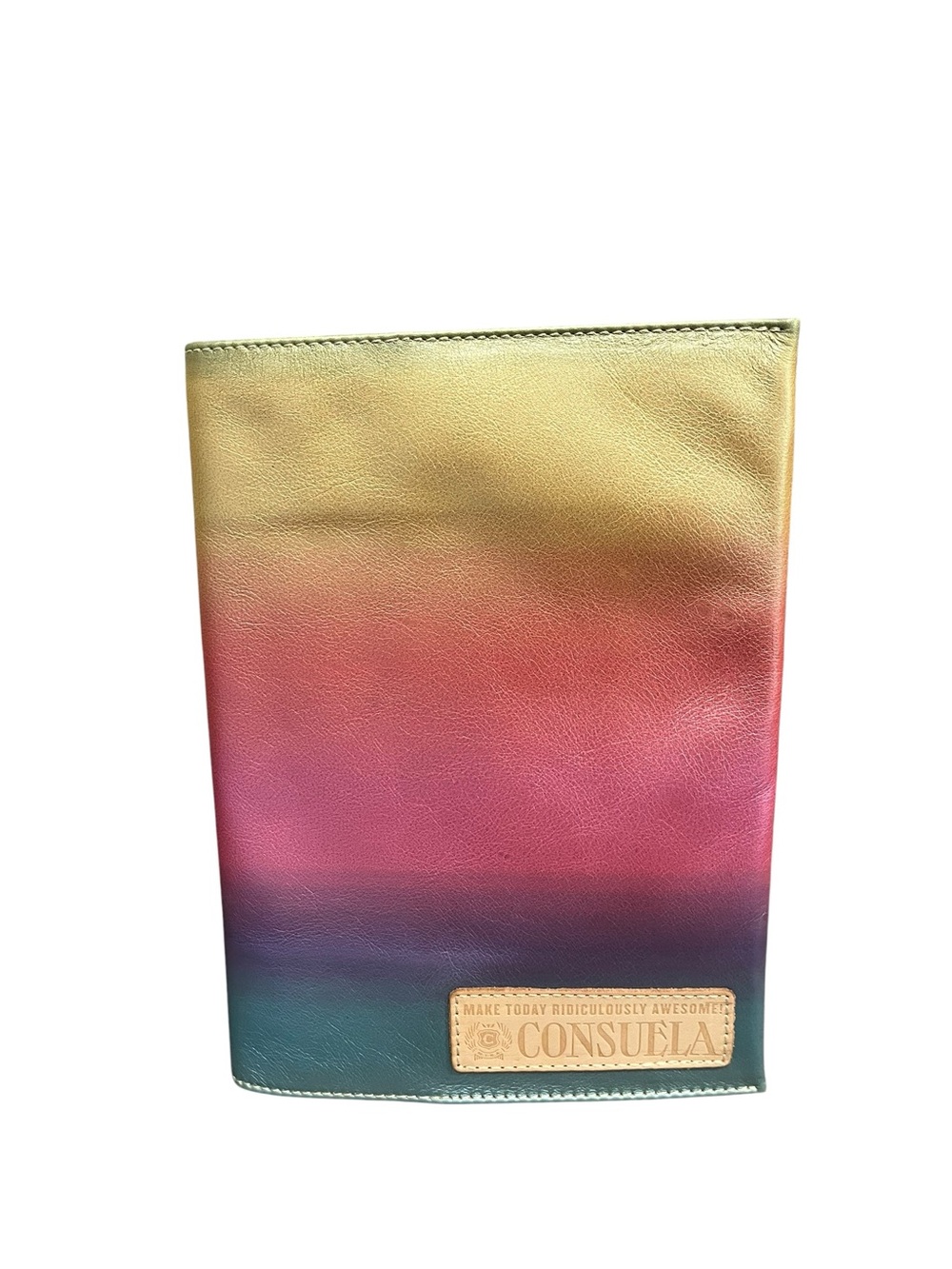 Consuela JoJo Notebook Cover Rainbow Leather Refillable Journal NEW